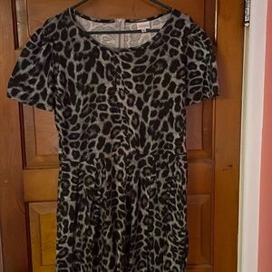 Snow leopard print dress